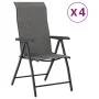 Sillas de jardín plegables 4 unidades ratán sintético gris de vidaXL, Sillas de jardín - Ref: Foro24-3270610, Precio: 254,09 ...