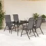 Sillas de jardín plegables 4 unidades ratán sintético gris de vidaXL, Sillas de jardín - Ref: Foro24-3270610, Precio: 254,09 ...
