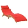 Liegestühle mit Kissen, 2 Stück Massivholz Akazie Rot von vidaXL, Liegen - Ref: Foro24-3214837, Preis: 331,10 €, Rabatt: %