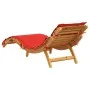Liegestühle mit Kissen, 2 Stück Massivholz Akazie Rot von vidaXL, Liegen - Ref: Foro24-3214837, Preis: 331,10 €, Rabatt: %