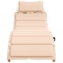 Tumbonas con cojines 2 uds madera maciza de acacia beige by vidaXL, Loungers - Ref: Foro24-3214835, Price: 313,80 €, Discount: %