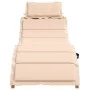 Tumbonas con cojines 2 uds madera maciza de acacia beige by vidaXL, Loungers - Ref: Foro24-3214835, Price: 337,49 €, Discount: %
