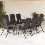 Sillas de jardín plegables 8 uds ratán sintético negro café by vidaXL, Garden chairs - Ref: Foro24-3270612, Price: 504,22 €, ...