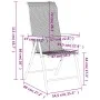 Sillas de jardín plegables 8 uds ratán sintético negro café by vidaXL, Garden chairs - Ref: Foro24-3270612, Price: 504,22 €, ...