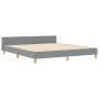 Estructura de cama con cabecera Gris claro 180 x 200 cm tela