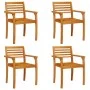 Sillas de jardín 4 uds madera maciza de acacia 59x55x85 cm de vidaXL, Sillas de jardín - Ref: Foro24-3216303, Precio: 240,22 ...