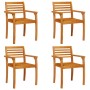Sillas de jardín 4 uds madera maciza de acacia 59x55x85 cm by vidaXL, Garden chairs - Ref: Foro24-3216303, Price: 242,64 €, D...