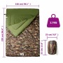 Doppelschlafsack und Campingkissen für Erwachsene, geeignet für 3-4 Jahreszeiten. von vidaXL, Schlafsack - Ref: Foro24-94453,...