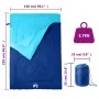Doppelschlafsack und Campingkissen für Erwachsene, geeignet für 3-4 Jahreszeiten. von vidaXL, Schlafsack - Ref: Foro24-94451,...