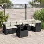 Set de sofás de jardín 7 pzas con cojines ratán sintético negro by vidaXL, Garden sets - Ref: Foro24-3266596, Price: 466,78 €...