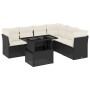 Set de sofás de jardín 7 pzas con cojines ratán sintético negro by vidaXL, Garden sets - Ref: Foro24-3266606, Price: 433,93 €...