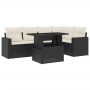 Set de sofás de jardín 6 piezas y cojines ratán sintético negro by vidaXL, Garden sets - Ref: Foro24-3267256, Price: 403,78 €...