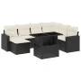 Set de sofás de jardín 8 piezas y cojines ratán sintético negro by vidaXL, Garden sets - Ref: Foro24-3267436, Price: 508,10 €...