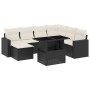 Set de sofás de jardín 8 piezas y cojines ratán sintético negro by vidaXL, Garden sets - Ref: Foro24-3267436, Price: 474,95 €...