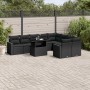 Gartensofa-Set, 10-teilig, mit schwarzen Kissen und synthetischem Rattan. von vidaXL, Gartensets - Ref: Foro24-3267495, Preis...