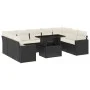 Set de sofás de jardín 10 pzas cojines ratán sintético negro by vidaXL, Garden sets - Ref: Foro24-3267476, Price: 623,03 €, D...