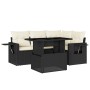 Set de muebles de jardín 5 pzas y cojines ratán sintético negro by vidaXL, Garden sets - Ref: Foro24-3267876, Price: 359,14 €...