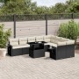 Set de sofás de jardín 10 pzas cojines ratán sintético negro de vidaXL, Conjuntos de jardín - Ref: Foro24-3268126, Precio: 60...