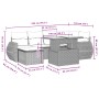 Set de sofás de jardín 7 pzas con cojines ratán sintético negro by vidaXL, Garden sets - Ref: Foro24-3268676, Price: 457,92 €...