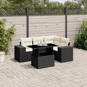 Set de muebles de jardín 5 pzas y cojines ratán sintético negro by vidaXL, Garden sets - Ref: Foro24-3269136, Price: 393,54 €...