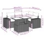 Gartenmöbel-Set 5-teilig mit schwarzen Polstern aus synthetischem Rattan von vidaXL, Gartensets - Ref: Foro24-3269136, Preis:...