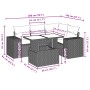 Gartenmöbel-Set 5-teilig mit schwarzen Polstern aus synthetischem Rattan von vidaXL, Gartensets - Ref: Foro24-3269136, Preis:...