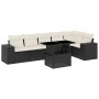 Gartensofagarnitur 7-teilig mit schwarzen Polstern aus synthetischem Rattan von vidaXL, Gartensets - Ref: Foro24-3269176, Pre...