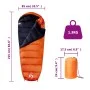Mumienschlafsack für Erwachsene, geeignet für Camping in 3 Jahreszeiten. von vidaXL, Schlafsack - Ref: Foro24-94472, Preis: 3...
