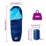 Mumienschlafsack für Erwachsene, geeignet für Camping in 3 Jahreszeiten. von vidaXL, Schlafsack - Ref: Foro24-94479, Preis: 2...