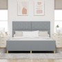 Estructura de cama con cabecera Gris claro 180 x 200 cm tela