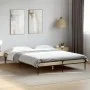 Estructura cama madera ingeniería metal roble Sonoma 150x200 cm de vidaXL, Camas y somieres - Ref: Foro24-845012, Precio: 88,...