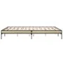 Estructura cama madera ingeniería metal roble Sonoma 150x200 cm de vidaXL, Camas y somieres - Ref: Foro24-845012, Precio: 88,...