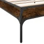 Bettgestell aus Holzwerkstoff, Metall, geräucherte Eiche, 90 x 200 cm von vidaXL, Betten und Lattenroste - Ref: Foro24-845033...