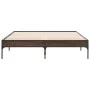 Bettgestell aus eichenbraunem Metallwerkstoff, 120 x 190 cm von vidaXL, Betten und Lattenroste - Ref: Foro24-845050, Preis: 8...