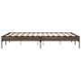 Bettgestell aus eichenbraunem Metallwerkstoff, 120 x 190 cm von vidaXL, Betten und Lattenroste - Ref: Foro24-845050, Preis: 8...