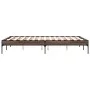 Bettgestell aus eichenbraunem Metallwerkstoff, 120 x 190 cm von vidaXL, Betten und Lattenroste - Ref: Foro24-845050, Preis: 8...