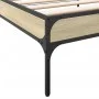 Estructura cama madera ingeniería metal roble Sonoma 90x190 cm de vidaXL, Camas y somieres - Ref: Foro24-845052, Precio: 60,4...
