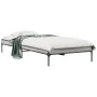 Estructura cama madera ingeniería metal gris Sonoma 75x190 cm de vidaXL, Camas y somieres - Ref: Foro24-845059, Precio: 54,46...
