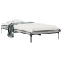 Estructura cama madera ingeniería metal gris Sonoma 75x190 cm de vidaXL, Camas y somieres - Ref: Foro24-845059, Precio: 61,07...