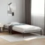 Sonoma-graues Metall-Holzwerkstoff-Bettgestell, 75 x 190 cm von vidaXL, Betten und Lattenroste - Ref: Foro24-845059, Preis: 5...