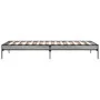 Sonoma-graues Metall-Holzwerkstoff-Bettgestell, 75 x 190 cm von vidaXL, Betten und Lattenroste - Ref: Foro24-845059, Preis: 5...