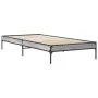 Sonoma-graues Metall-Holzwerkstoff-Bettgestell, 75 x 190 cm von vidaXL, Betten und Lattenroste - Ref: Foro24-845059, Preis: 5...
