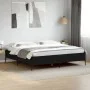 Engineered wood and black metal bed frame 200x200cm by vidaXL, Beds and slatted bases - Ref: Foro24-3279777, Price: 155,91 €,...