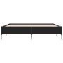 Engineered wood and black metal bed frame 200x200cm by vidaXL, Beds and slatted bases - Ref: Foro24-3279777, Price: 157,84 €,...