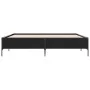 Engineered wood and black metal bed frame 200x200cm by vidaXL, Beds and slatted bases - Ref: Foro24-3279777, Price: 155,91 €,...