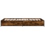 Bettgestell aus Holzwerkstoff und Metall, Raucheiche, 100 x 200 cm von vidaXL, Betten und Lattenroste - Ref: Foro24-845108, P...