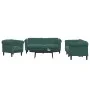 Dreiteiliges Sofaset aus dunkelgrünem Samt. von vidaXL, Sofas - Ref: Foro24-3209211, Preis: 735,52 €, Rabatt: %