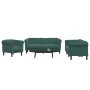 Dreiteiliges Sofaset aus dunkelgrünem Samt. von vidaXL, Sofas - Ref: Foro24-3209211, Preis: 746,38 €, Rabatt: %