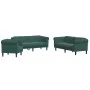 Dreiteiliges Sofaset aus dunkelgrünem Samt. von vidaXL, Sofas - Ref: Foro24-3209211, Preis: 735,52 €, Rabatt: %