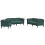 Dreiteiliges Sofaset aus dunkelgrünem Samt. von vidaXL, Sofas - Ref: Foro24-3209211, Preis: 746,38 €, Rabatt: %